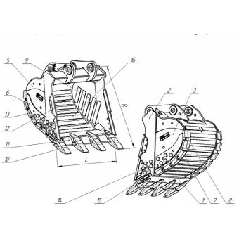 Ковш для экскаватора Volvo EC480DL