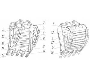 Скальный сверхусиленный ковш на Caterpillar 330